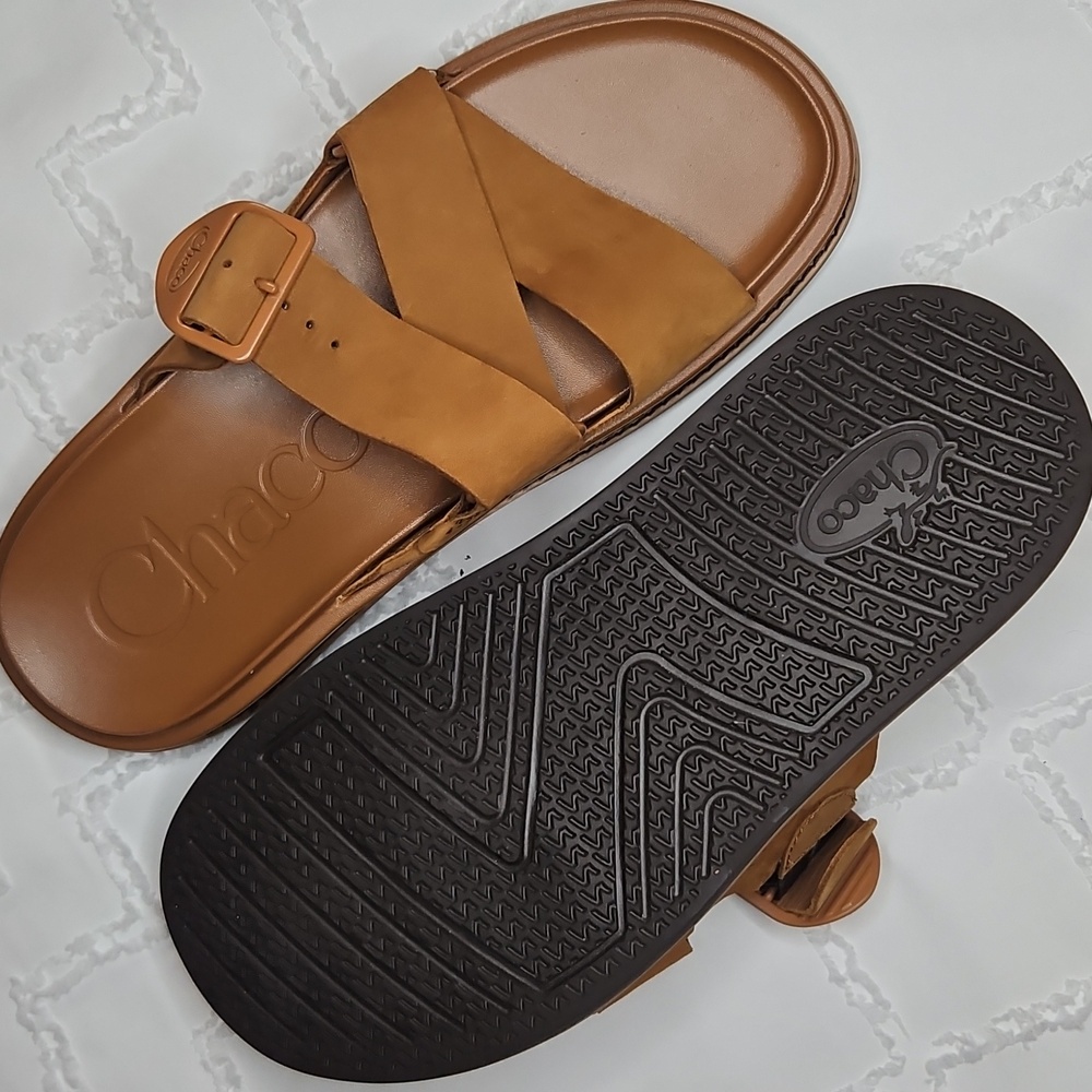 Chaco Townes Brown Slide Sandals - Picture 3 of 4